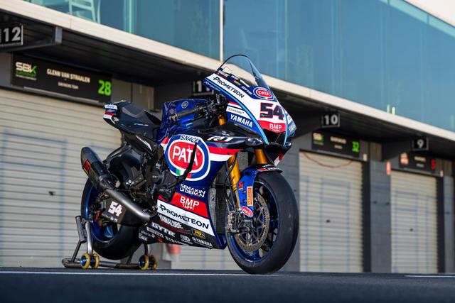 Bendera Indonesia di Motor WSBK Yamaha di Mandalika