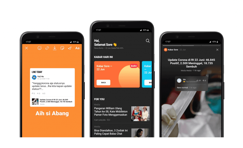 Ragam Pembaruan Aplikasi Line Today, dari Share Comment sampai Mode Gelap